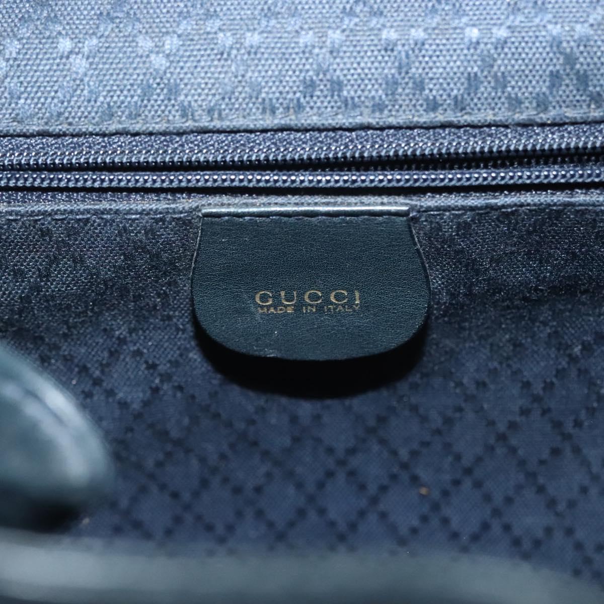 GUCCI Bamboo Backpack Leather Black Gold 003 2058 0016 Auth ep10615