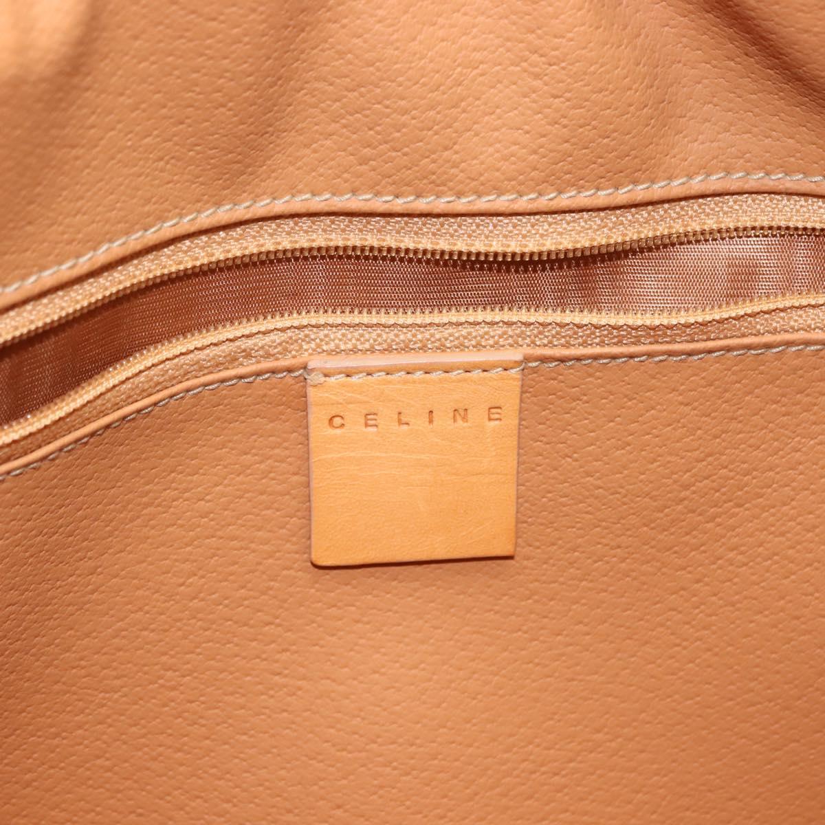 CELINE Macadam Canvas Business Bag PVC Brown Gold Auth ep10631