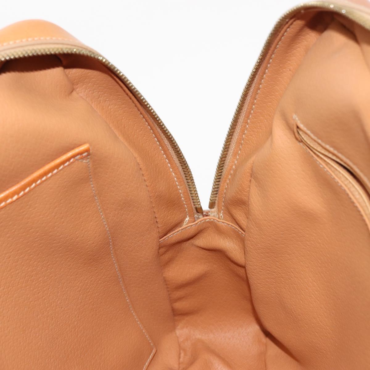 CELINE Macadam Canvas Business Bag PVC Brown Gold Auth ep10631