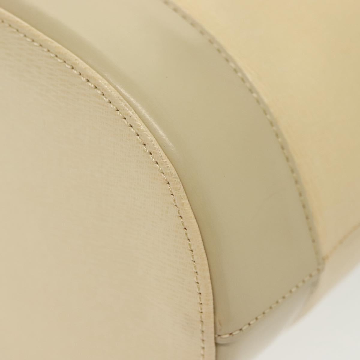 Burberrys Shoulder Bag Leather Beige Gold Auth ep10651