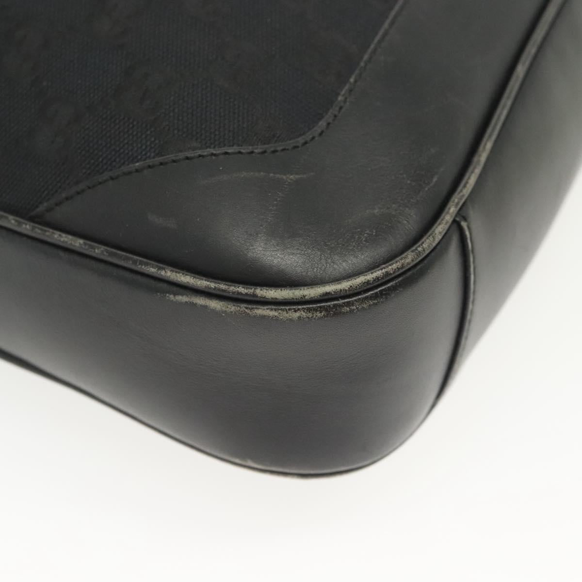 GUCCI Bamboo GG Canvas Hand Bag 2way Black Silver 001 4095 Auth ep10663