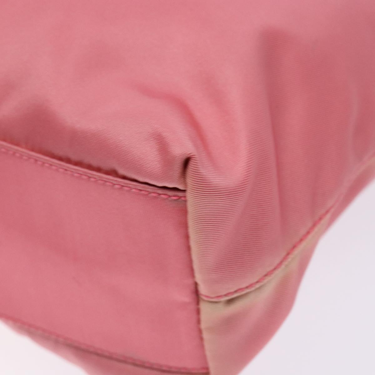 PRADA Hand Bag Nylon Pink Auth ep10674