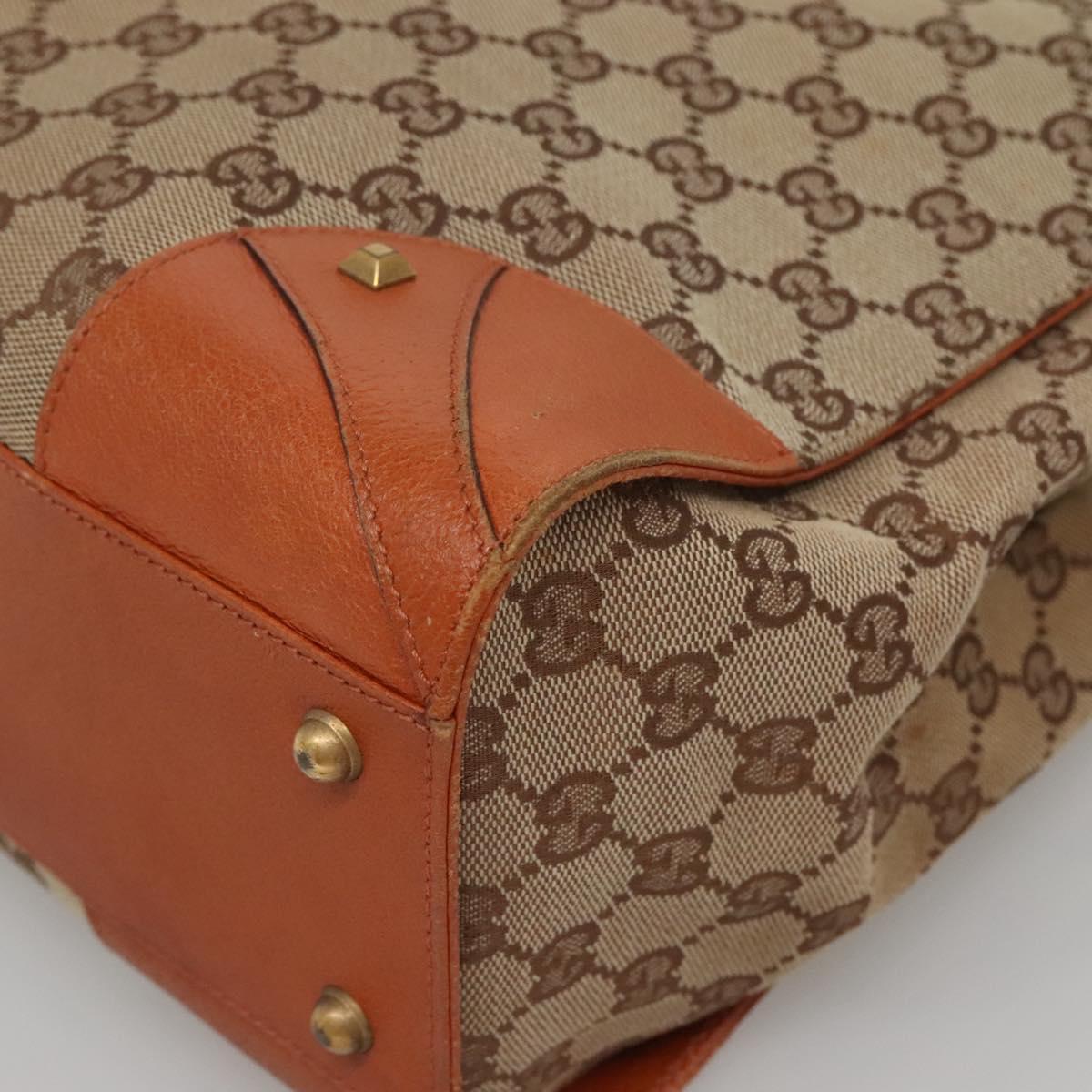 GUCCI GG Canvas Hand Bag Beige 120897 Auth ep10675
