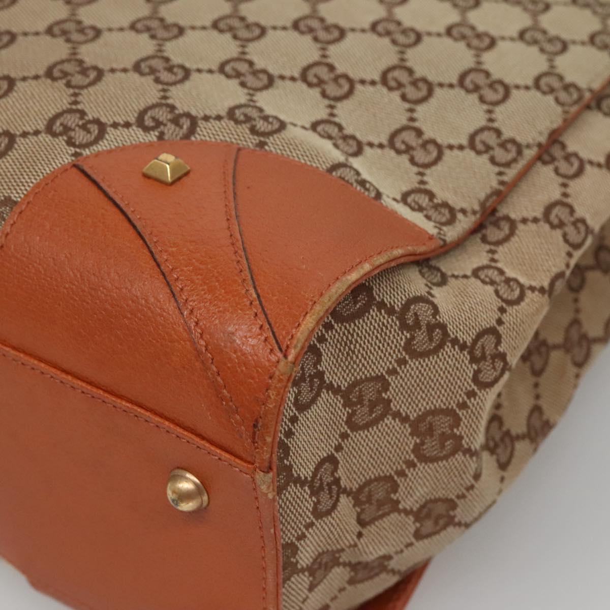 GUCCI GG Canvas Hand Bag Beige 120897 Auth ep10675