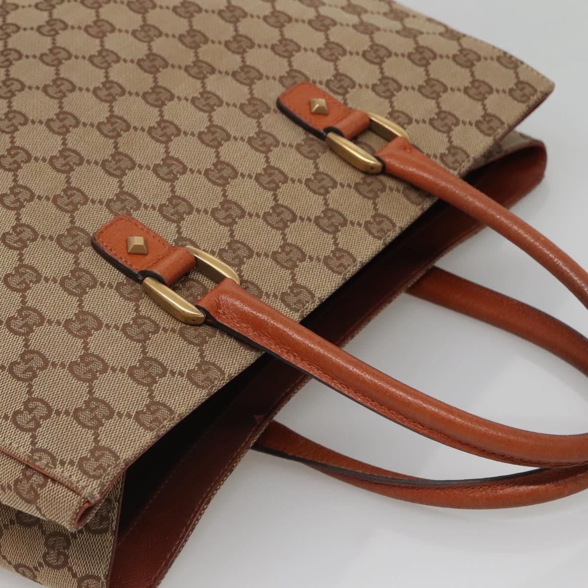 GUCCI GG Canvas Hand Bag Beige 120897 Auth ep10675