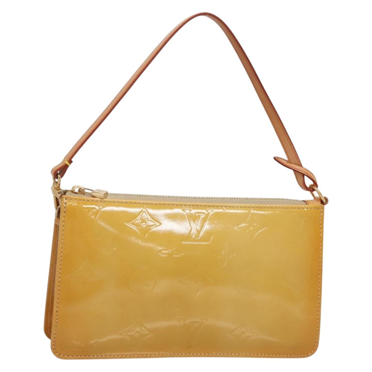 LOUIS VUITTON Monogram Vernis Lexington Pouch Beige M91010 LV Auth ep10699