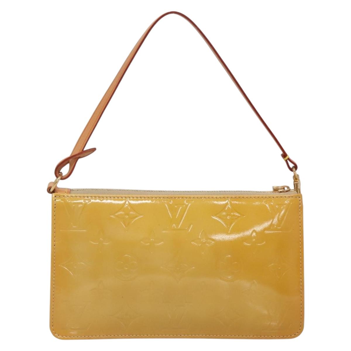 LOUIS VUITTON Monogram Vernis Lexington Pouch Beige M91010 LV Auth ep10699
