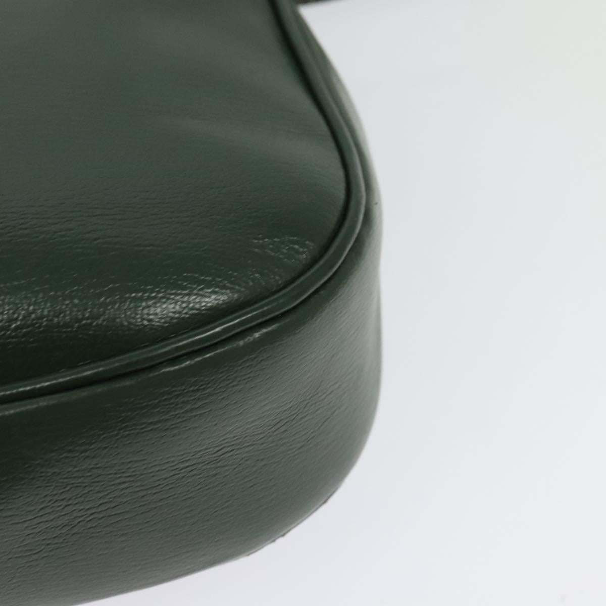LOEWE Velazquez Hand Bag Leather 2way Green Gold Auth ep10716