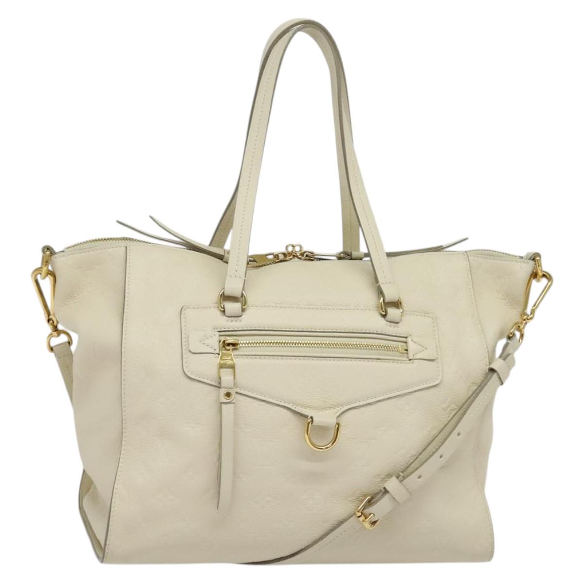 LOUIS VUITTON Monogram Empreinte Lumineuse PM Bag 2way White M93411 Auth ep10722