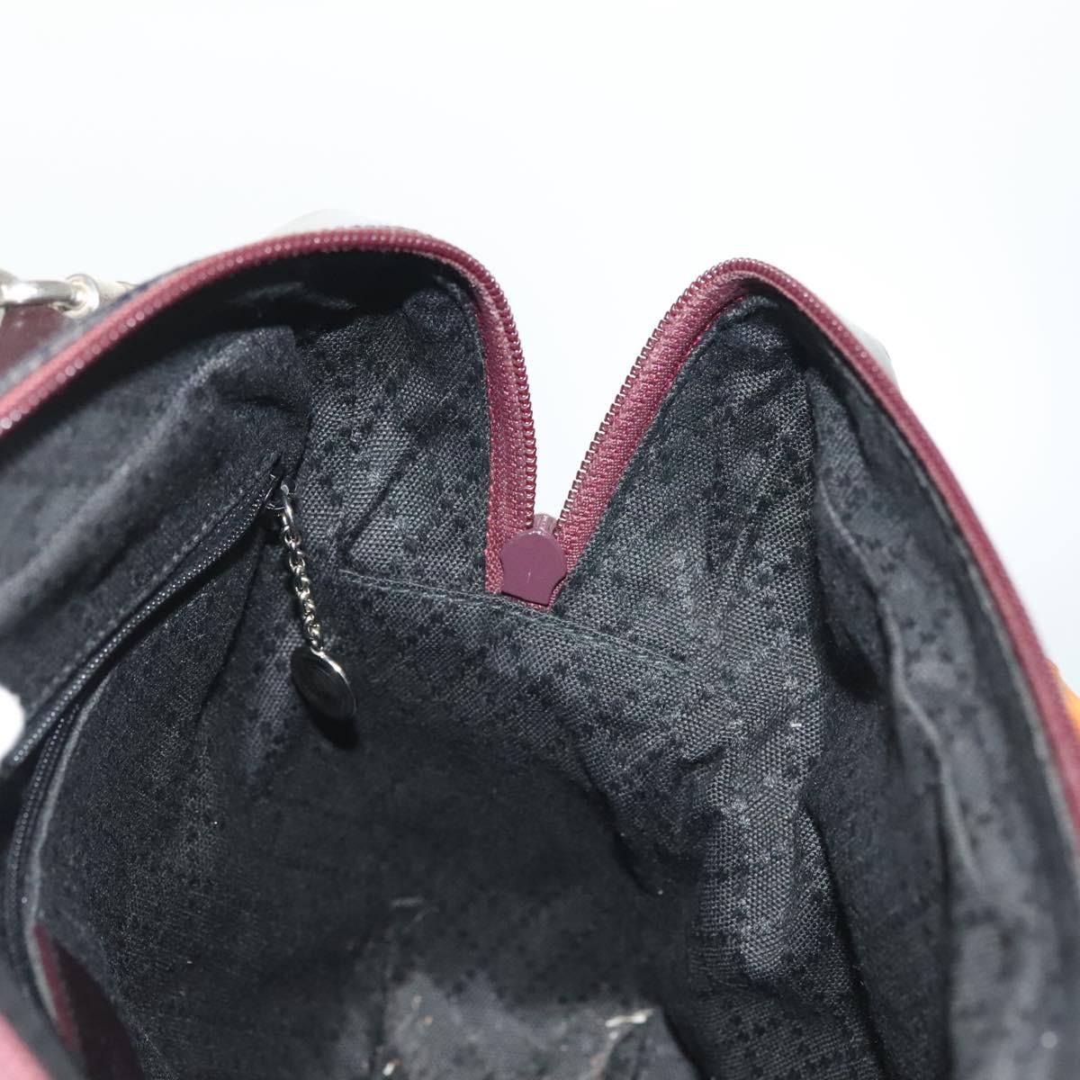 GUCCI Bamboo Hand Bag Nylon 2way Black Silver 000 0538 Auth ep10728