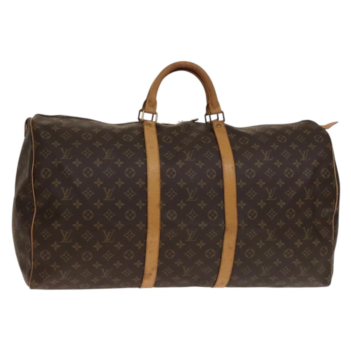 LOUIS VUITTON Monogram Keepall 60 Boston Bag M41422 LV Auth ep10731
