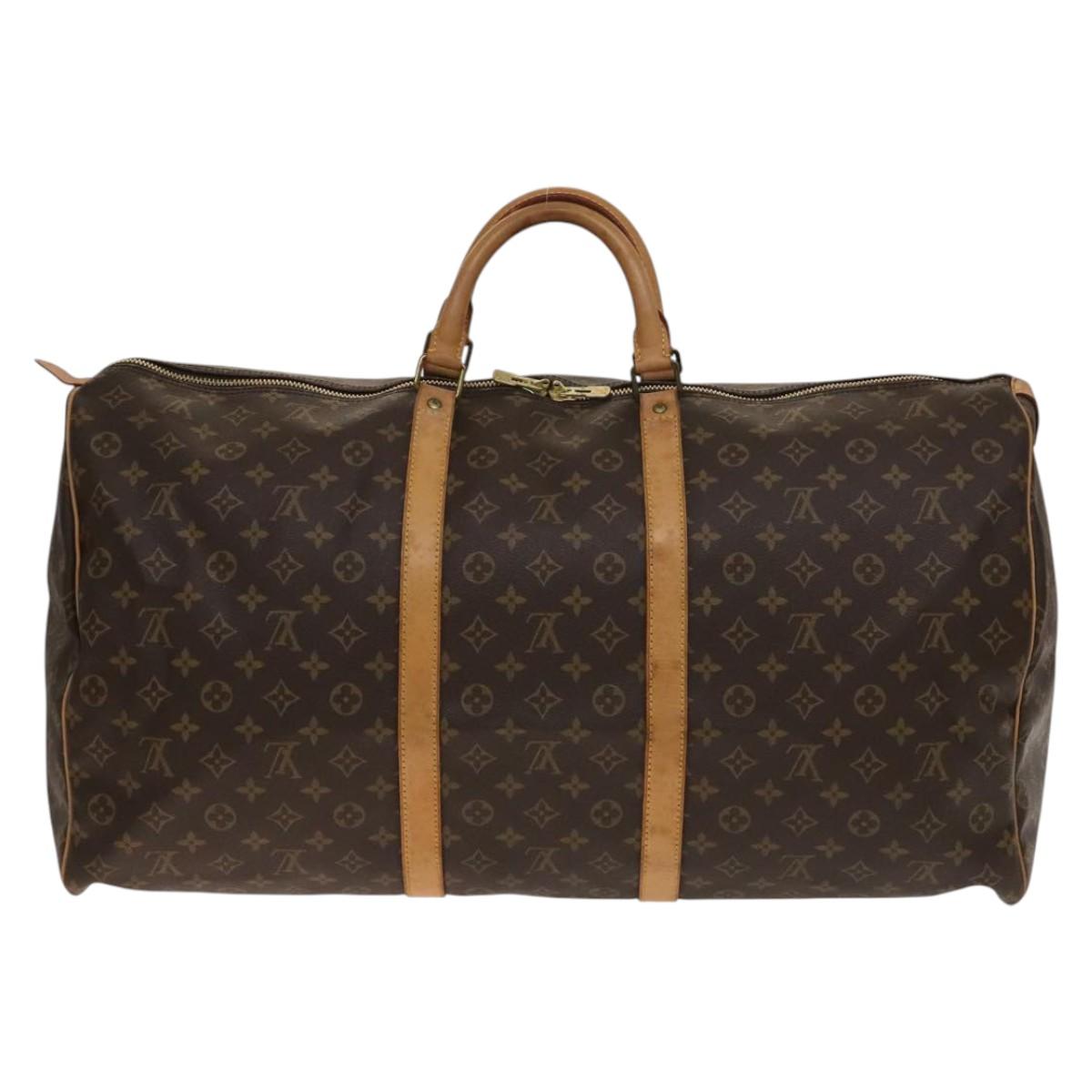 LOUIS VUITTON Monogram Keepall 60 Boston Bag M41422 LV Auth ep10731