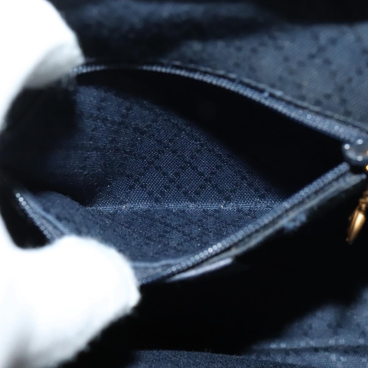 GUCCI Bamboo Backpack Suede Navy Gold 003 2034 0030 Auth ep10733