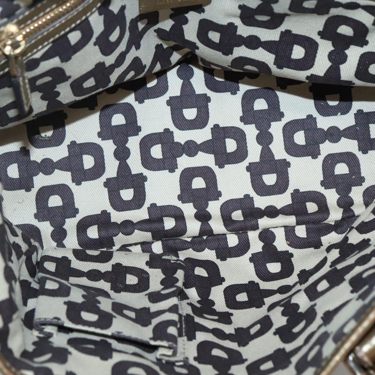 GUCCI GG Canvas Hand Bag Beige Gold 139261 Auth ep10747