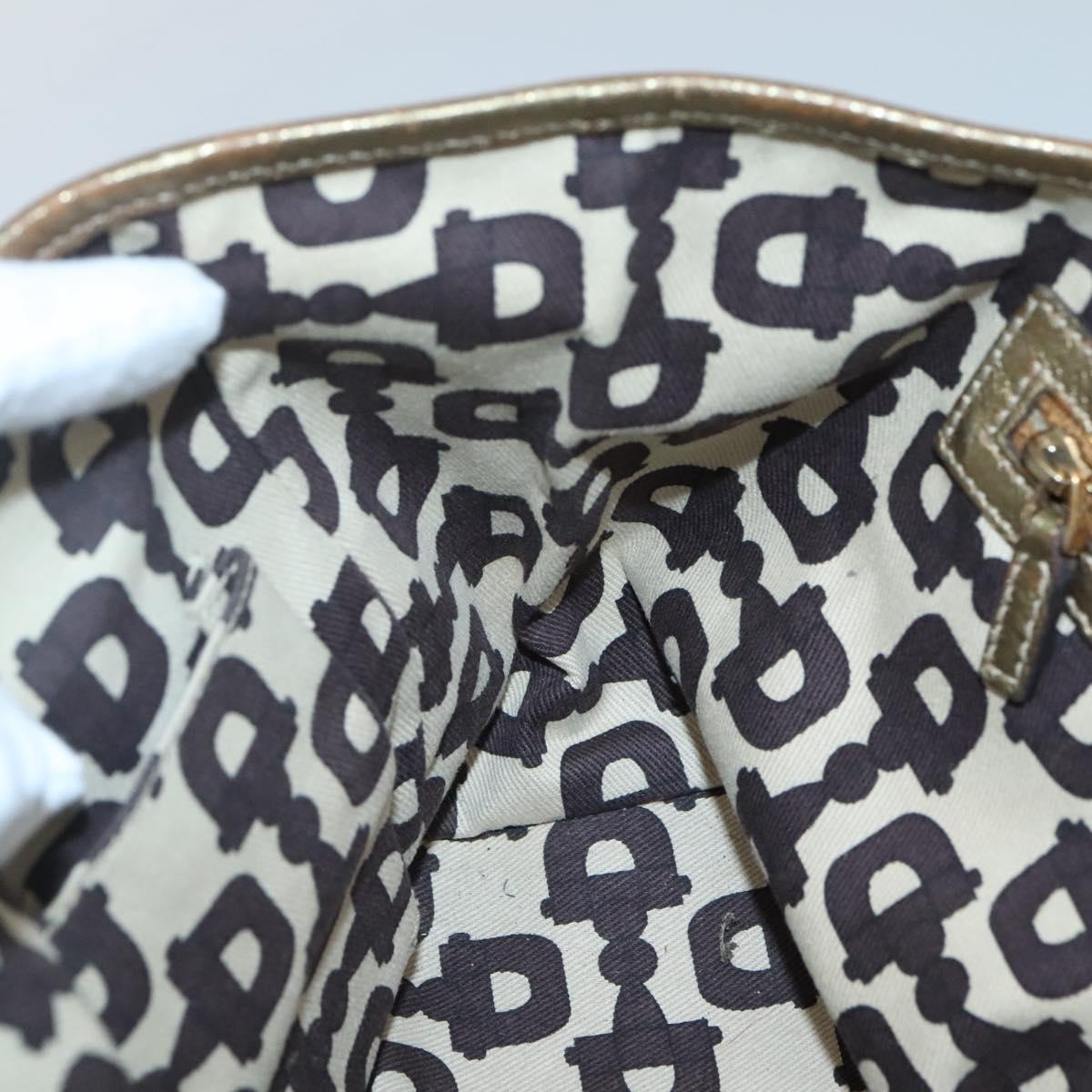 GUCCI GG Canvas Hand Bag Beige Gold 139261 Auth ep10747