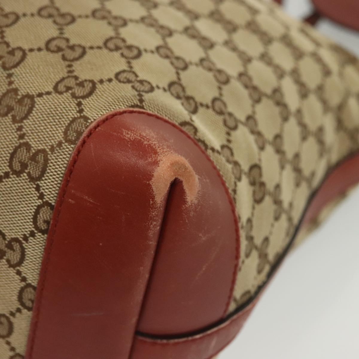 GUCCI GG Canvas Tote Bag Beige Gold 247209 Auth ep10749