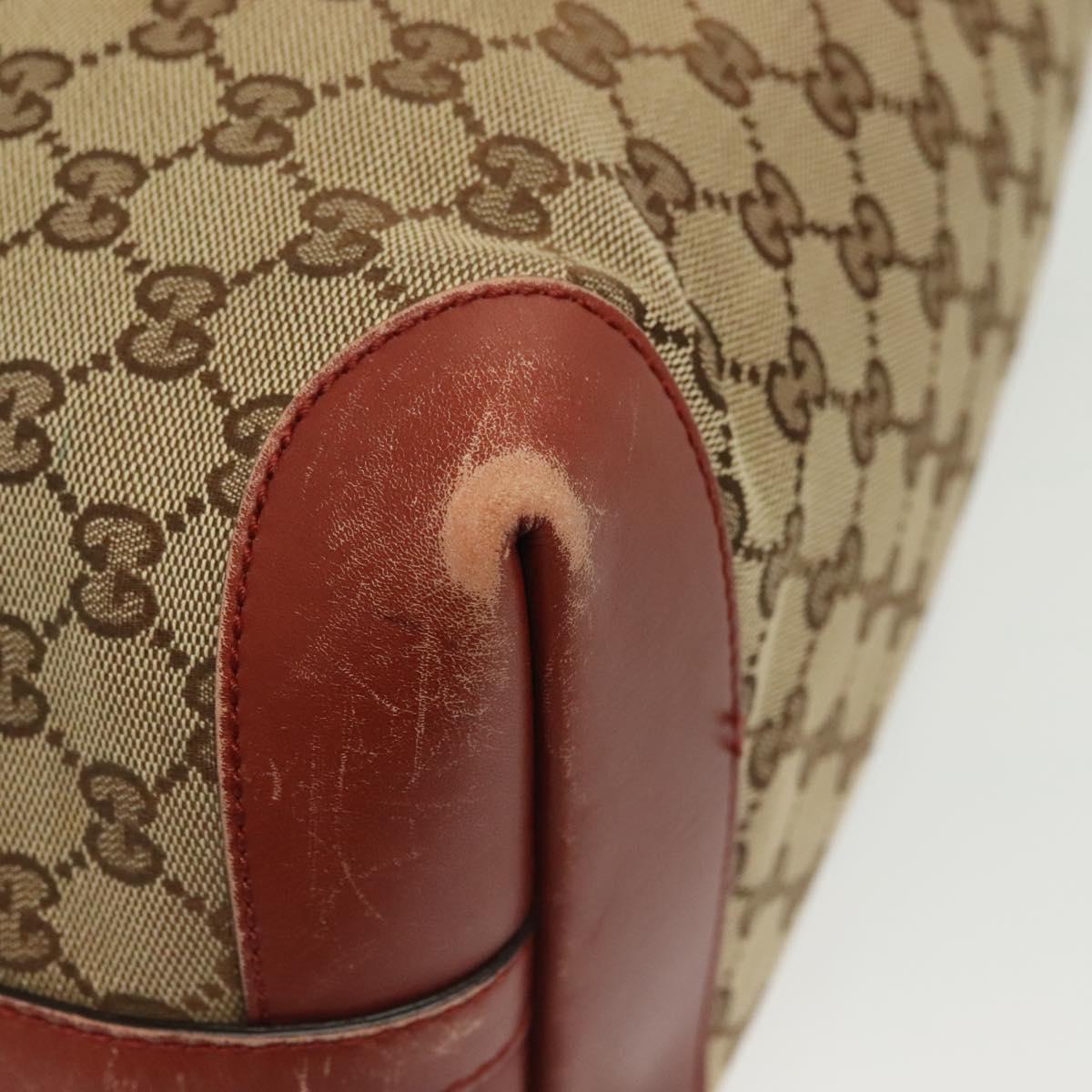 GUCCI GG Canvas Tote Bag Beige Gold 247209 Auth ep10749