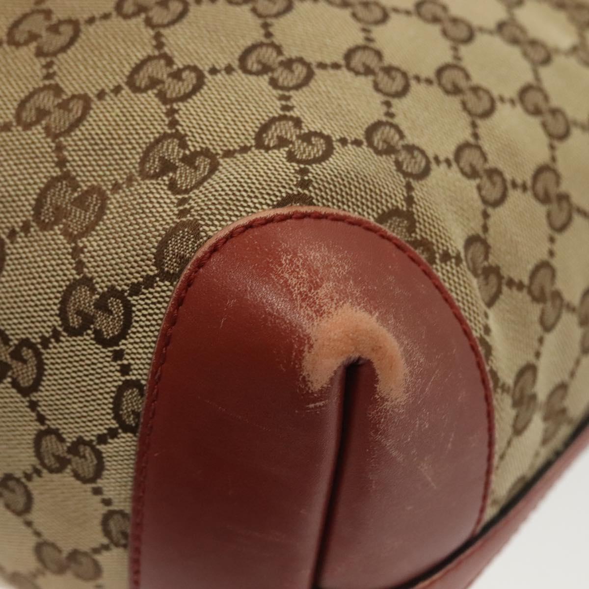 GUCCI GG Canvas Tote Bag Beige Gold 247209 Auth ep10749