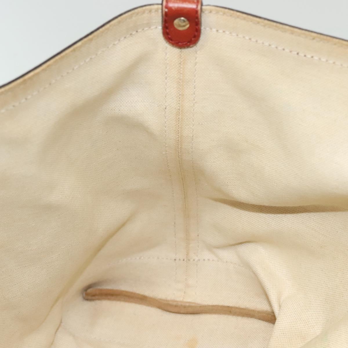 GUCCI GG Canvas Tote Bag Beige Gold 247209 Auth ep10749