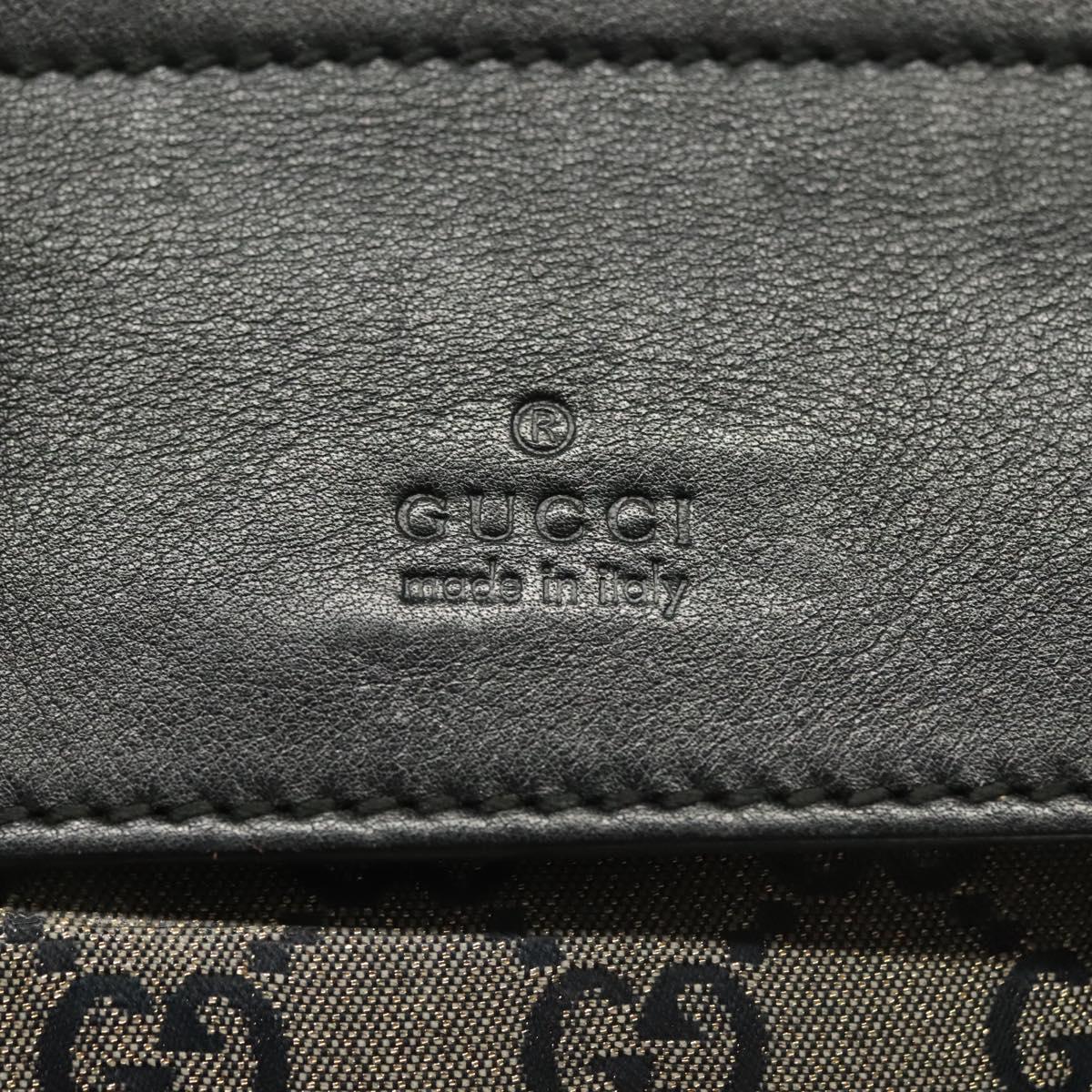 GUCCI GG Crystal Waist bag Coated Canvas Black Gold 28566 Auth ep10750