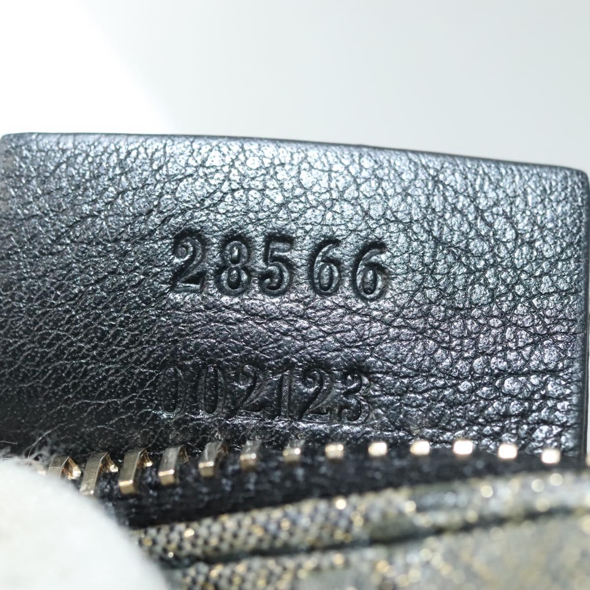 GUCCI GG Crystal Waist bag Coated Canvas Black Gold 28566 Auth ep10750