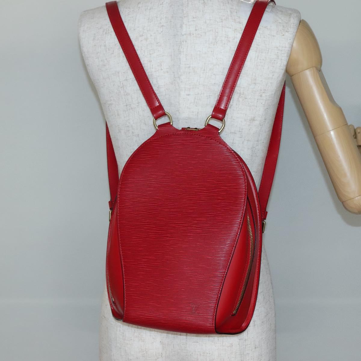 LOUIS VUITTON Epi Mabillon Backpack Castilian Red M52237 LV Auth ep10752