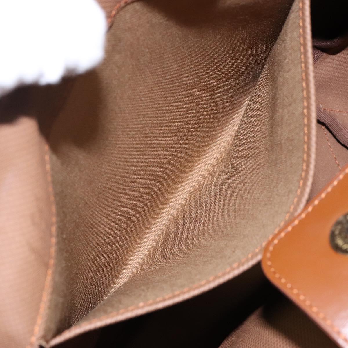 Burberrys Nova Check Hand Bag Canvas Beige Gold Auth ep10758