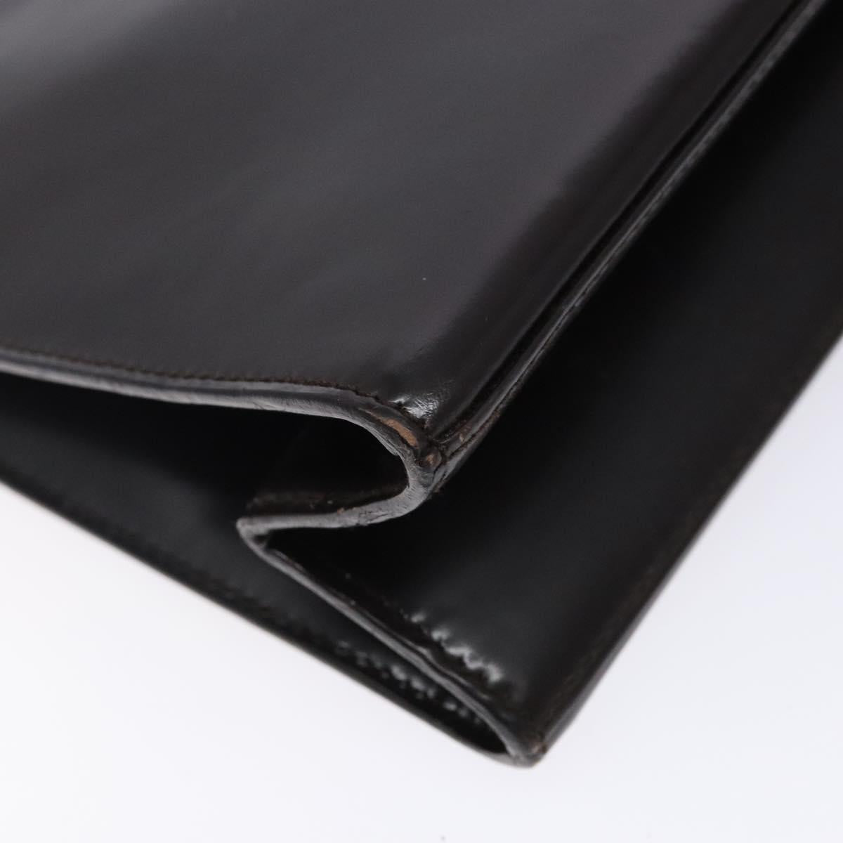 GUCCI Shoulder Bag Patent leather Brown Silver 001 3034 1705 Auth ep10769