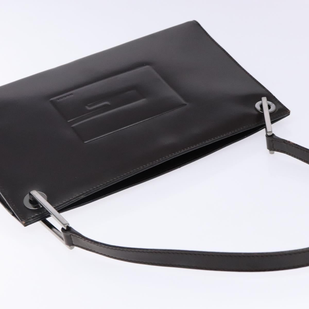GUCCI Shoulder Bag Patent leather Brown Silver 001 3034 1705 Auth ep10769