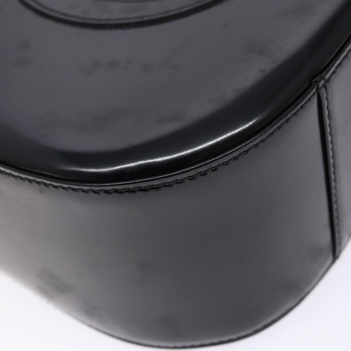 GUCCI Shoulder Bag Patent leather Black Silver 007 2046 0250 Auth ep10775