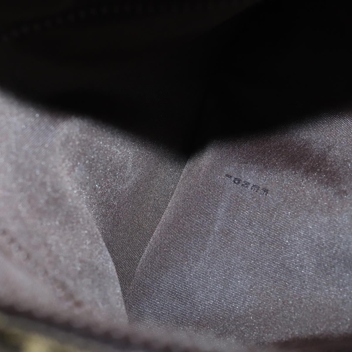 FENDI Zucca Canvas Boston Bag Black Brown Auth ep10777