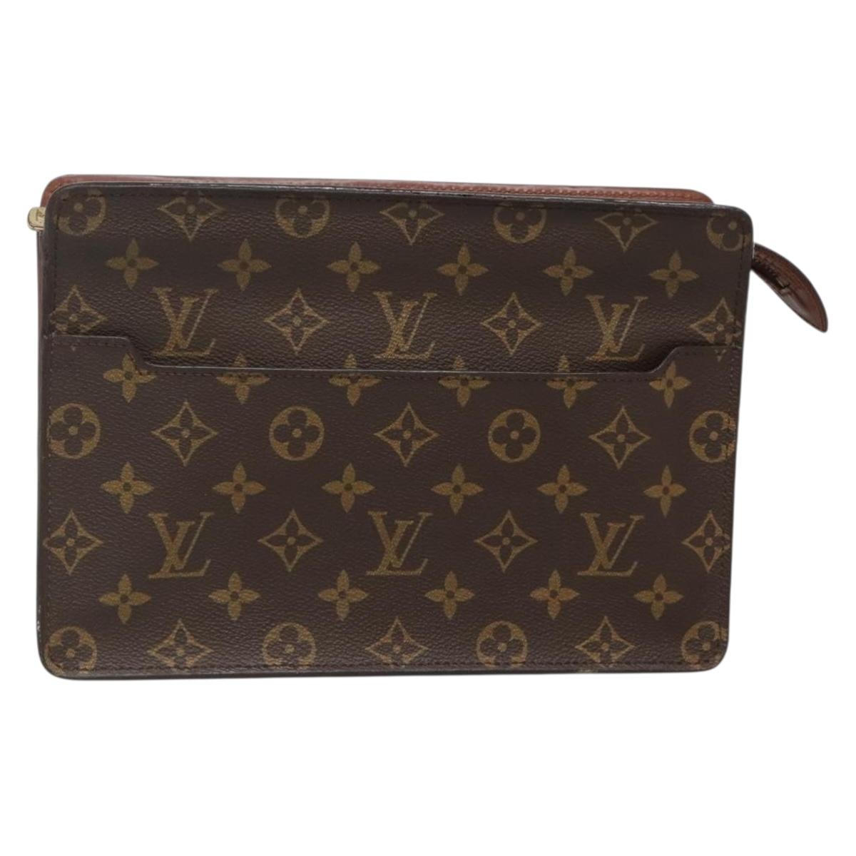 LOUIS VUITTON Monogram Pochette Homme Clutch Bag M51795 LV Auth ep10785