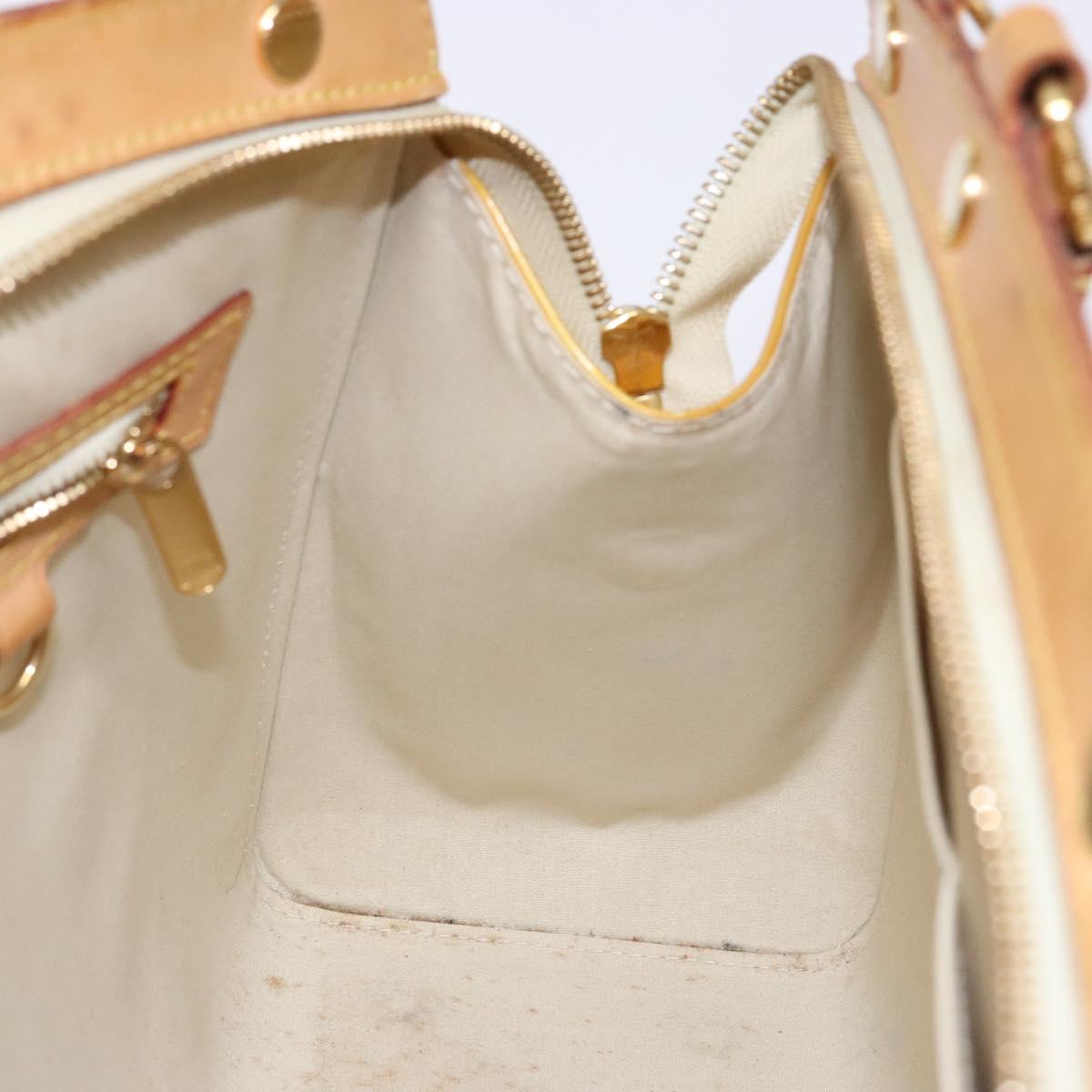 LOUIS VUITTON Monogram Vernis Blair MM Bag 2way Beige Poodle M91755 Auth ep10787