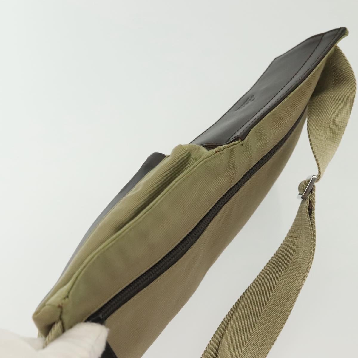 GUCCI Waist bag Canvas Beige Silver 28566 Auth ep10792