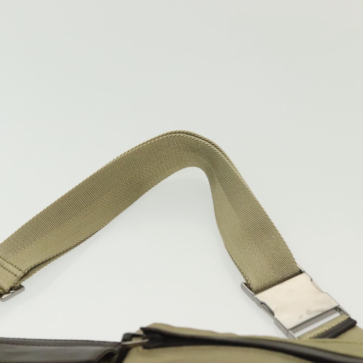 GUCCI Waist bag Canvas Beige Silver 28566 Auth ep10792
