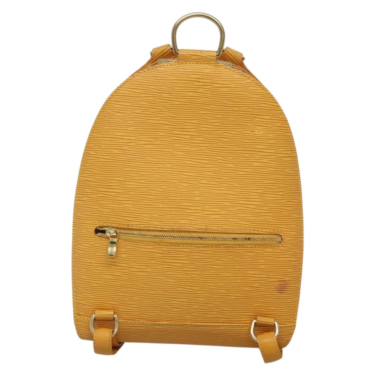 LOUIS VUITTON Epi Mabillon Backpack Yellow M52239 LV Auth ep10799