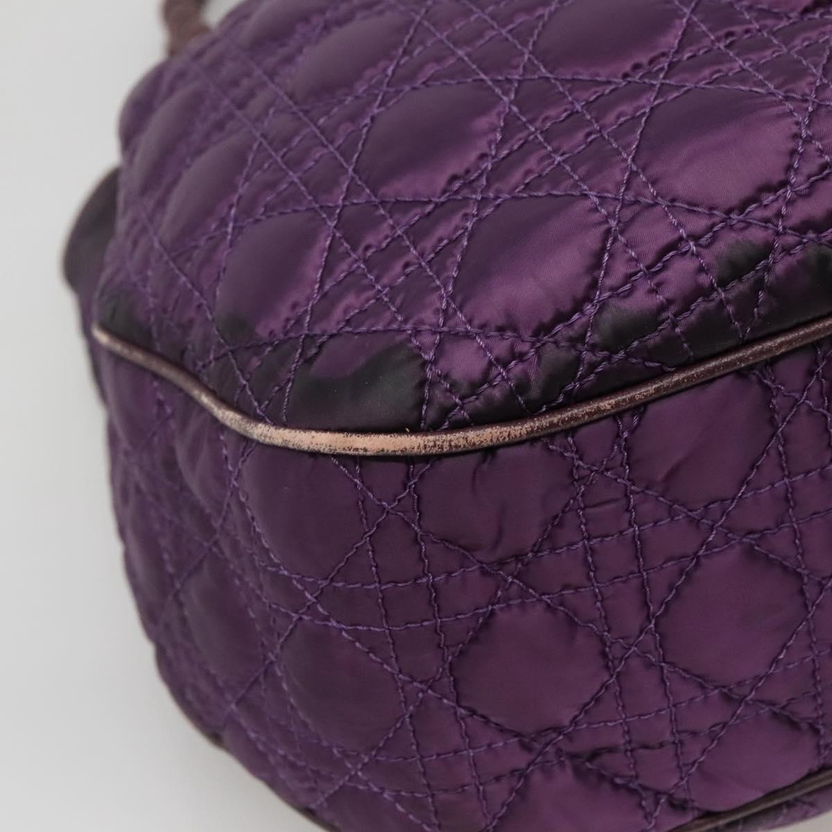 Christian Dior Canage Tote Bag Nylon Purple Silver Auth ep10801