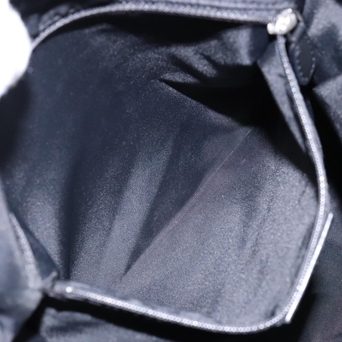 Christian Dior Trotter Canvas Shoulder Bag Black Silver Auth ep10805