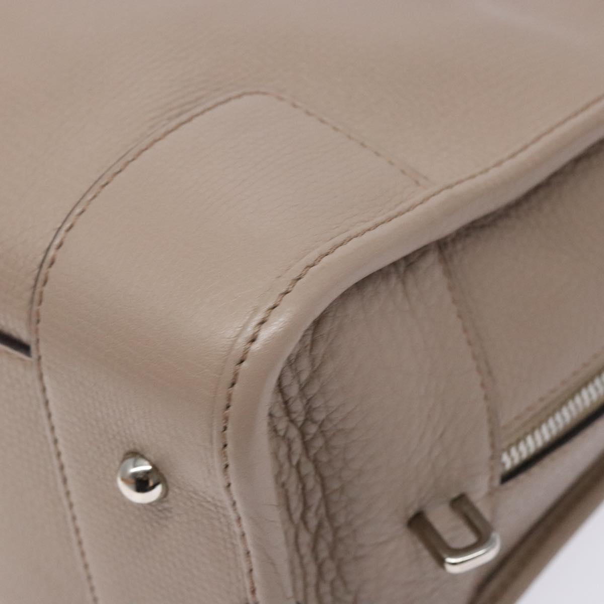 LOEWE Anagram Americana 28 Hand Bag Leather Gray Silver Auth ep10807