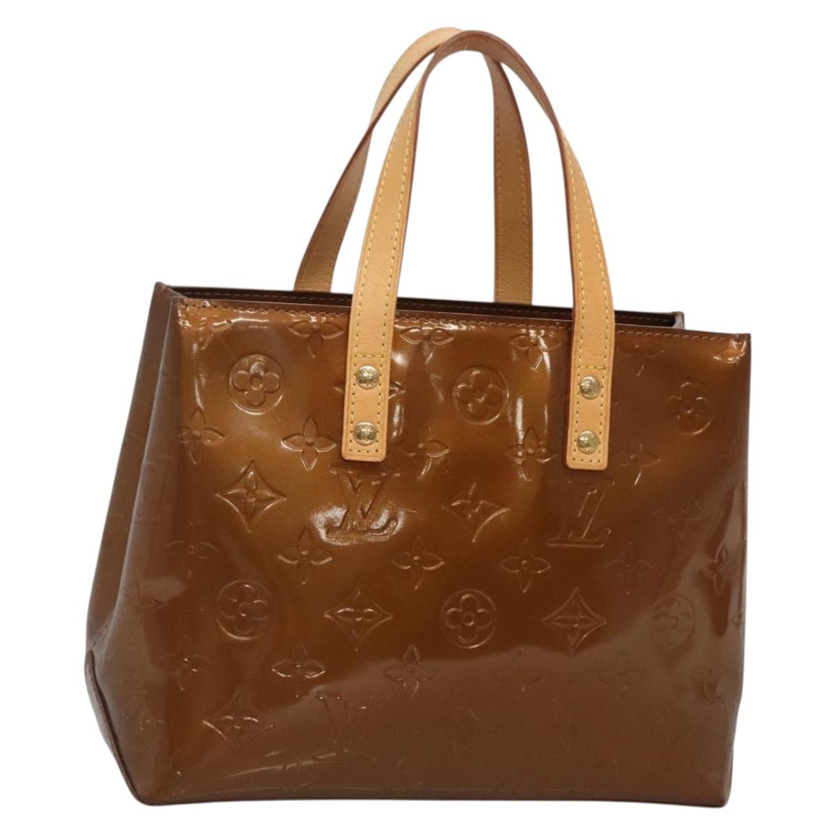LOUIS VUITTON Monogram Vernis Reade PM Hand Bag Bronze M91146 LV Auth ep10810