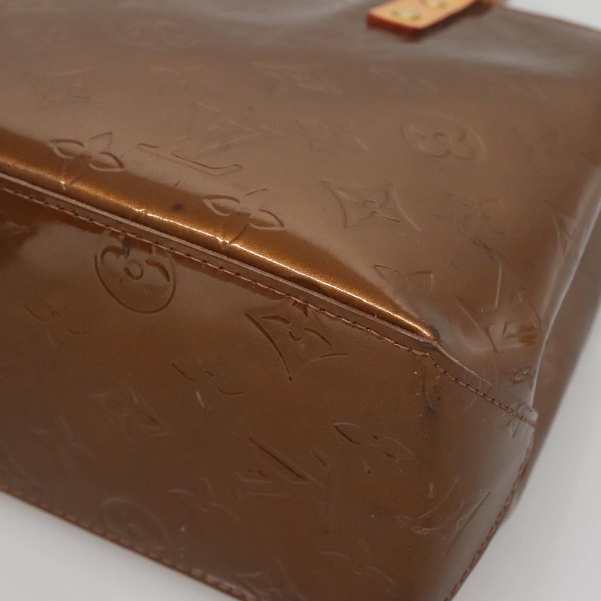 LOUIS VUITTON Monogram Vernis Reade PM Hand Bag Bronze M91146 LV Auth ep10810