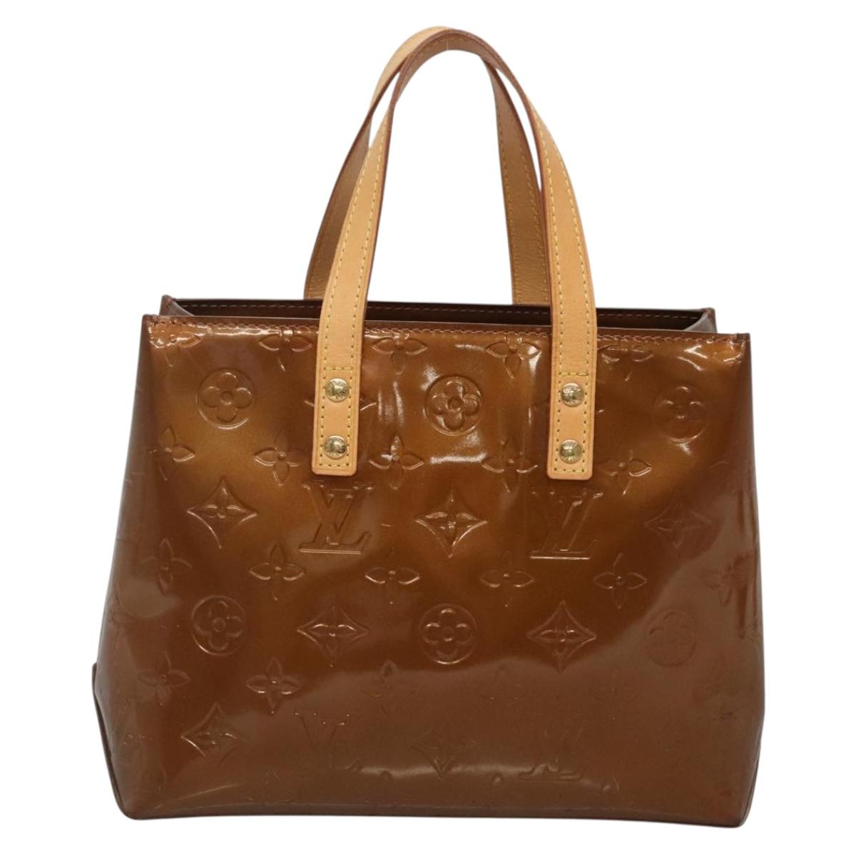 LOUIS VUITTON Monogram Vernis Reade PM Hand Bag Bronze M91146 LV Auth ep10810