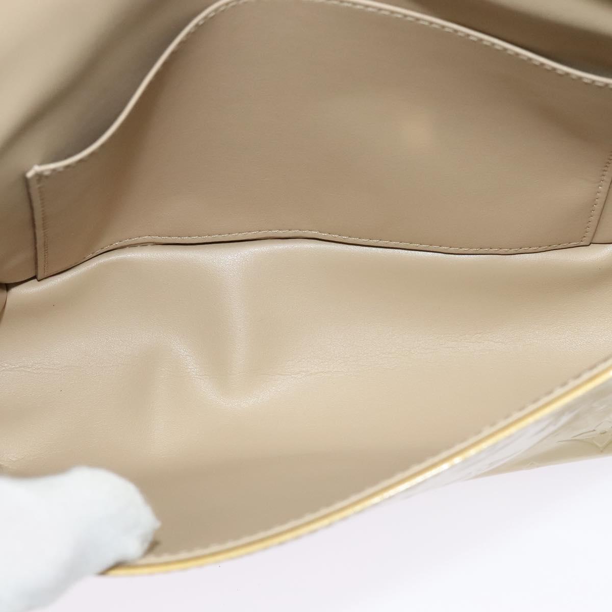 LOUIS VUITTON Monogram Vernis Thompson Street Bag Beige M91301 LV Auth ep10811