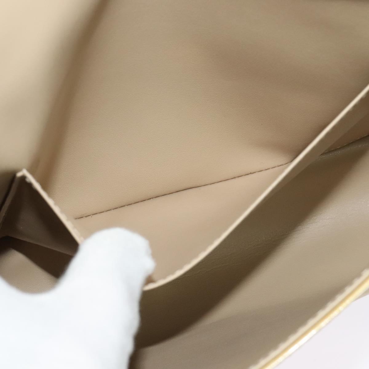 LOUIS VUITTON Monogram Vernis Thompson Street Bag Beige M91301 LV Auth ep10811