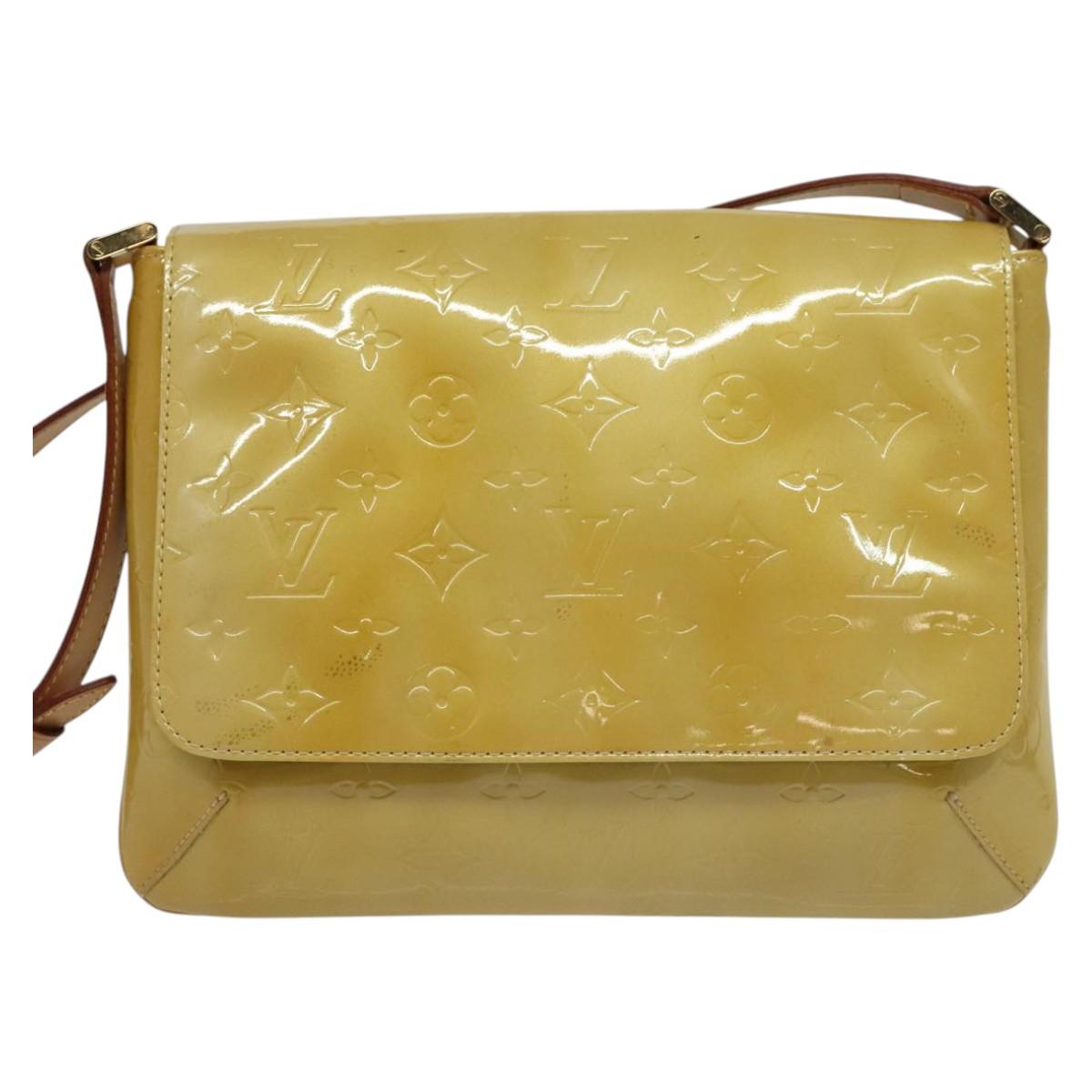 LOUIS VUITTON Monogram Vernis Thompson Street Bag Beige M91301 LV Auth ep10811