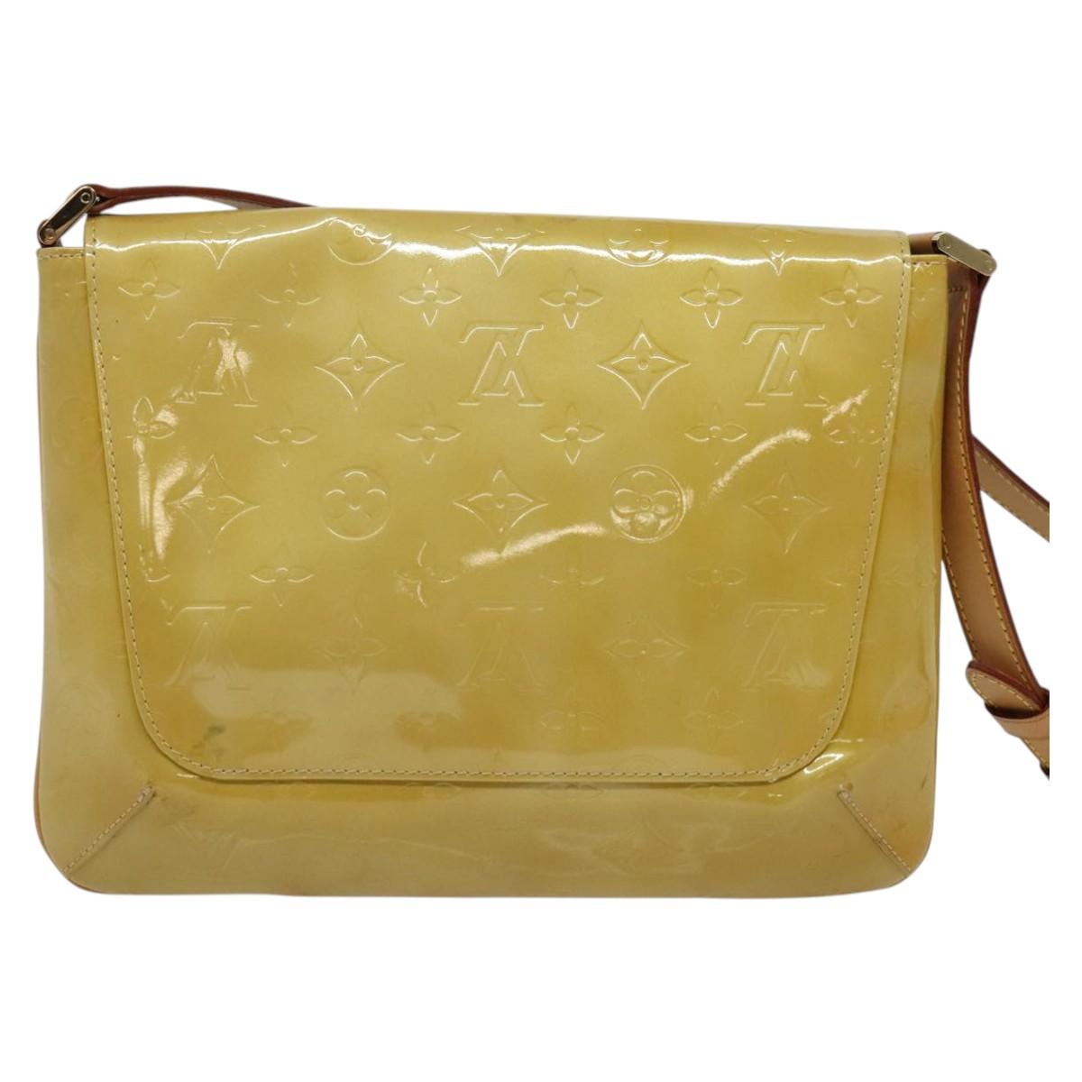 LOUIS VUITTON Monogram Vernis Thompson Street Bag Beige M91301 LV Auth ep10811