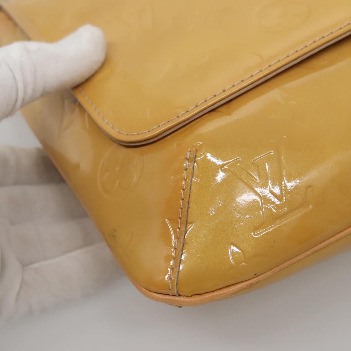 LOUIS VUITTON Monogram Vernis Thompson Street Bag Beige M91301 LV Auth ep10819