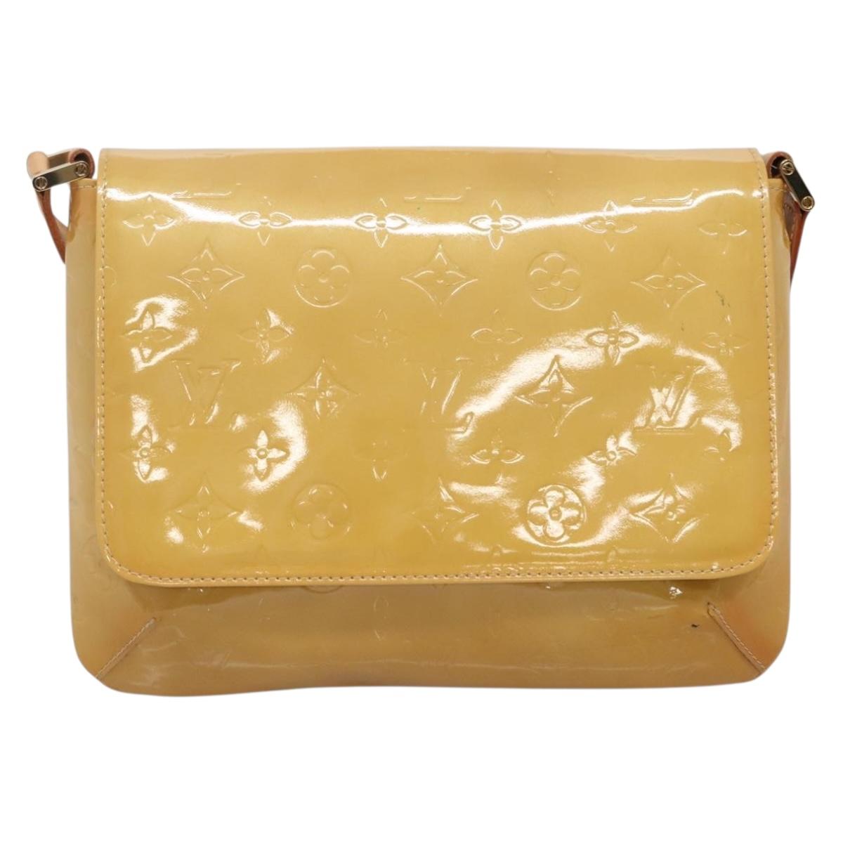 LOUIS VUITTON Monogram Vernis Thompson Street Bag Beige M91301 LV Auth ep10819