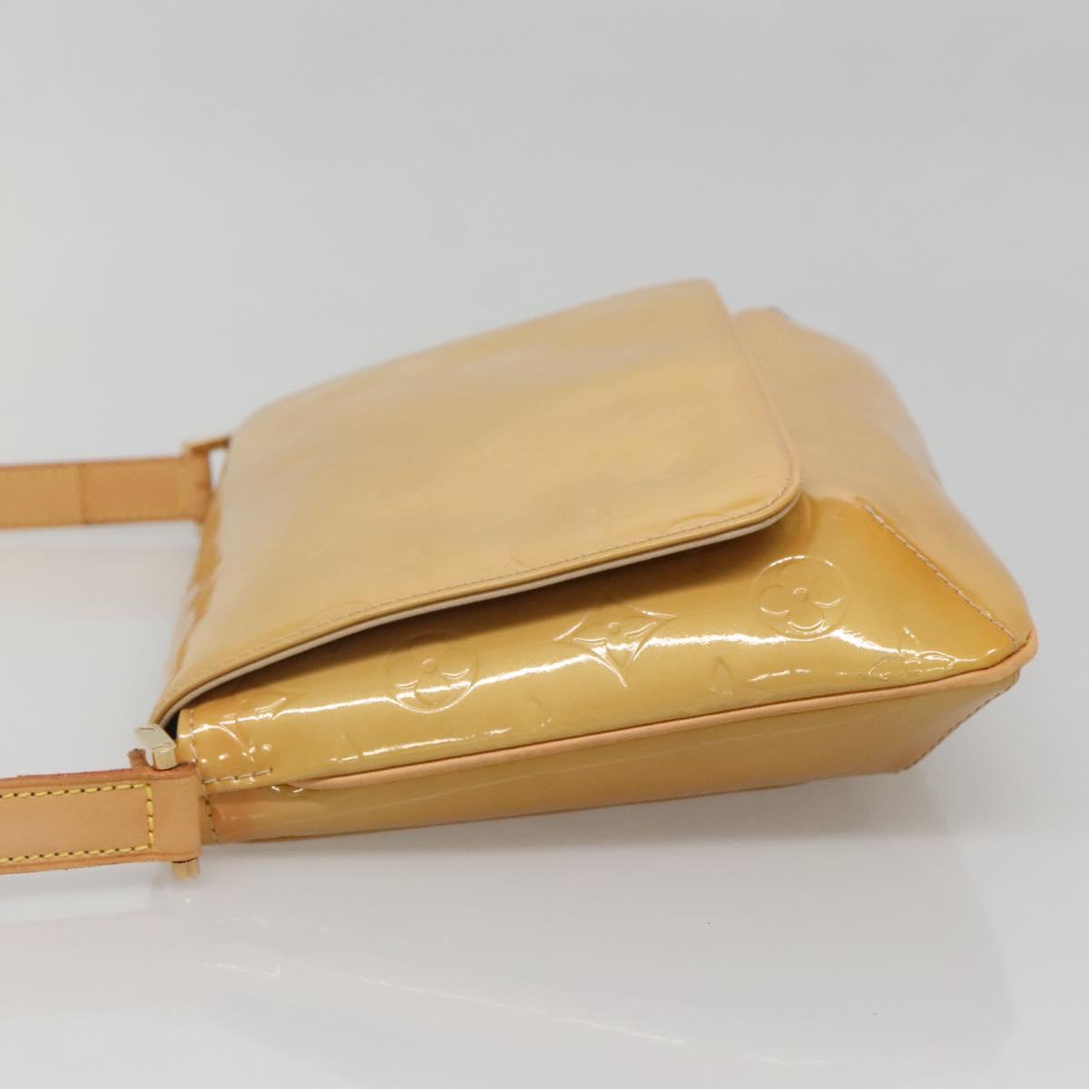 LOUIS VUITTON Monogram Vernis Thompson Street Bag Beige M91301 LV Auth ep10819
