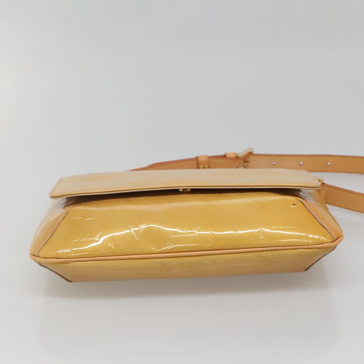LOUIS VUITTON Monogram Vernis Thompson Street Bag Beige M91301 LV Auth ep10819